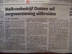 Uit dagblad BN De Stem, 18-9-2012