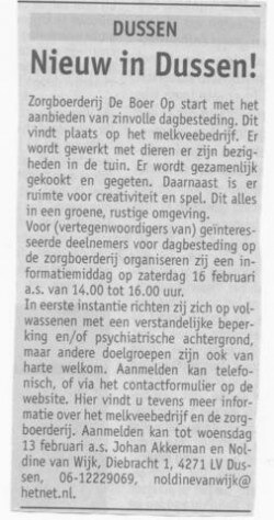 Uit weekblad Het Altena Nieuws, 24-1-2013